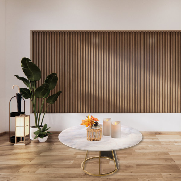 Latitude Run® Inc Furniture Coffee Table With 40" Faux Marble And